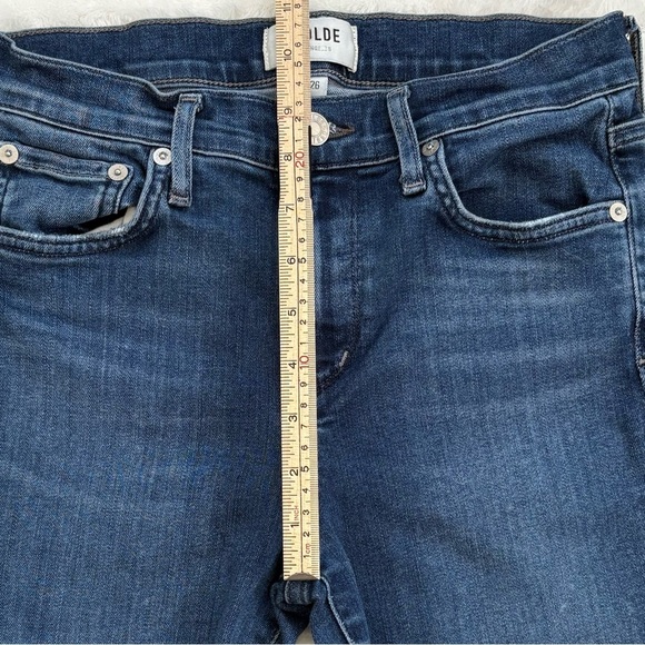 AGOLDE Jeans Sophie High Rise Cropped Raw Hem Skinny Size 26 - Picture 10 of 12